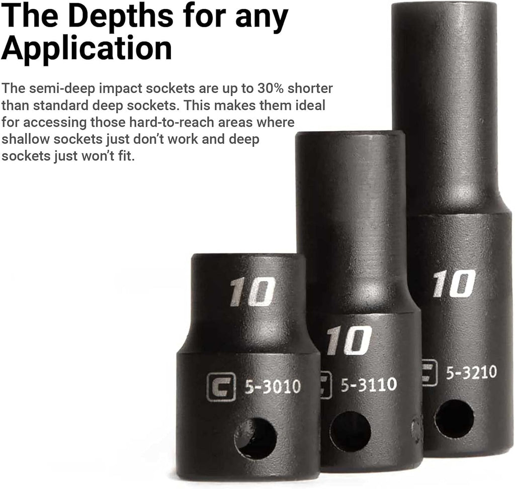 3/8-Inch Drive 48-Piece Impact Socket Set with Adapters and Extensions U5247