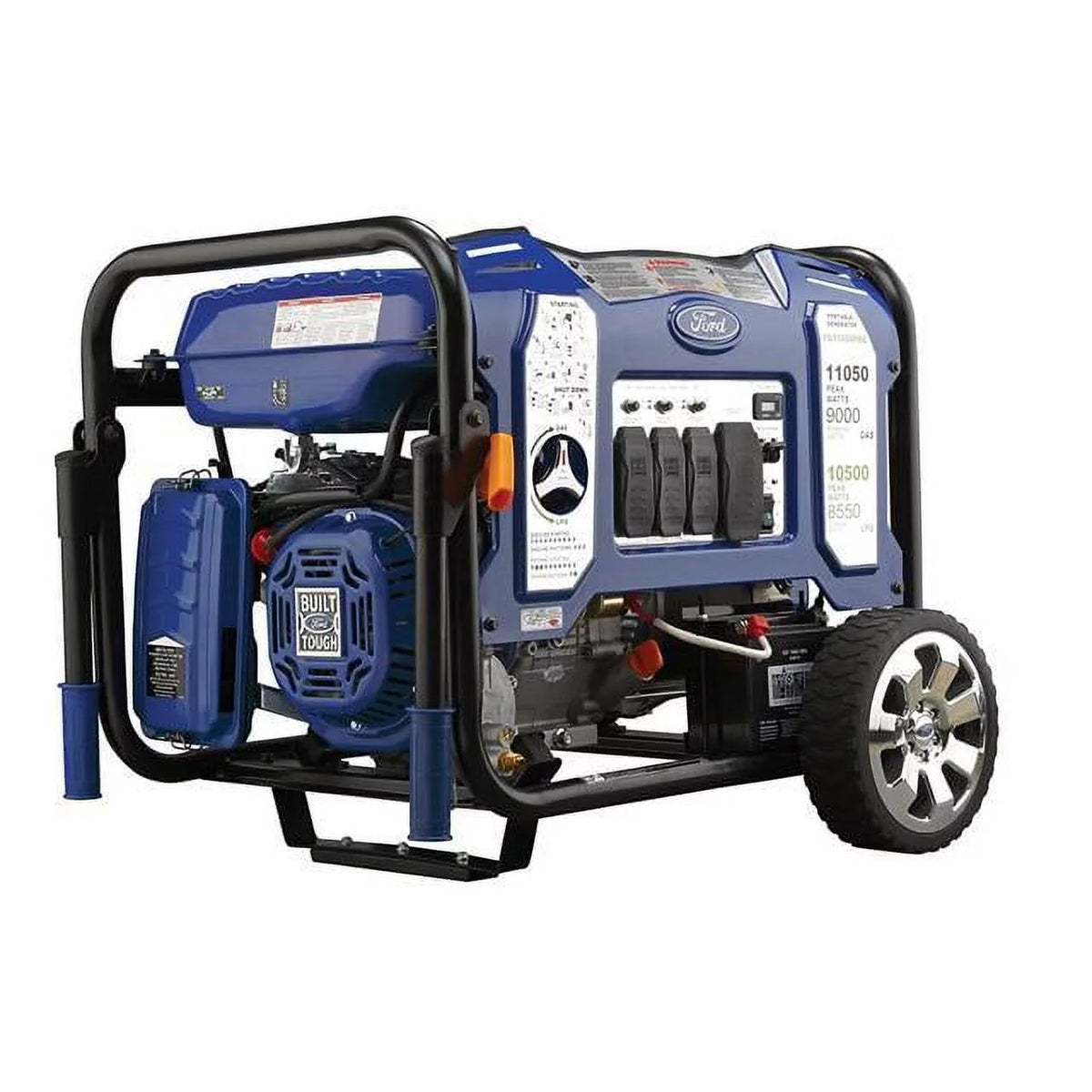 11050W Dual Fuel Portable Electric Start Generator, Blue V2064