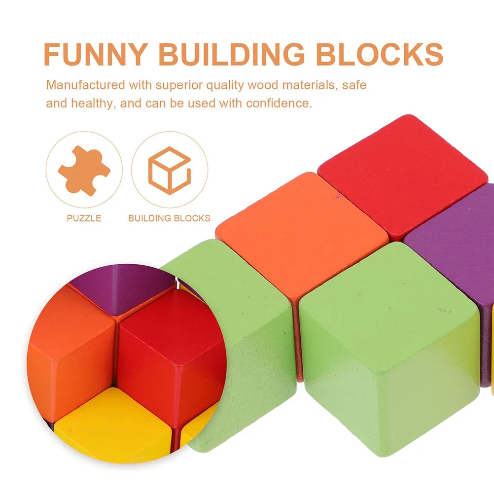 60pcs Colorful Wooden Building Blocks Stacking Game Y9523