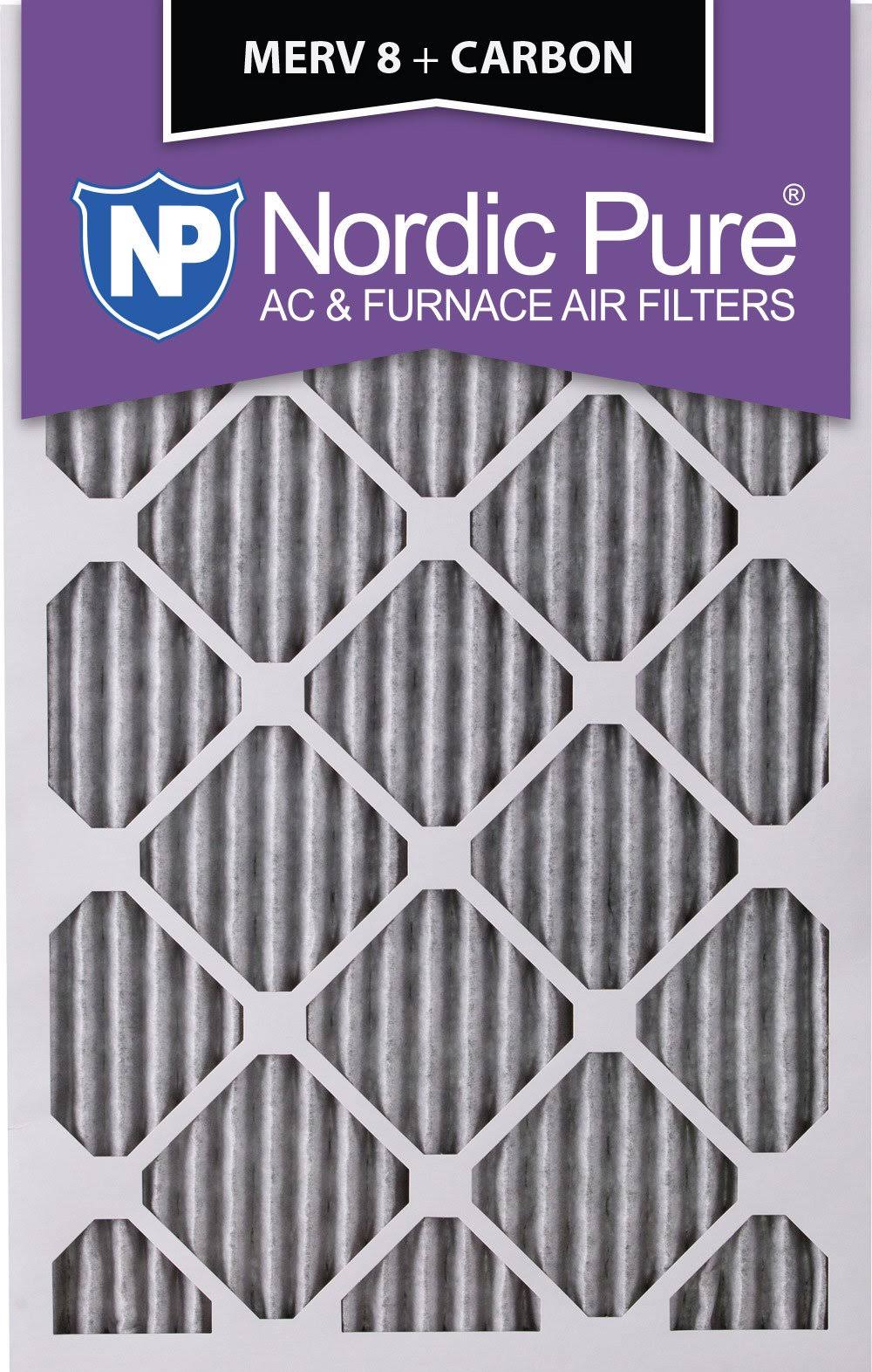 18x20x1 MERV 8 Pleated Carbon Air Filters 6 Pack D651