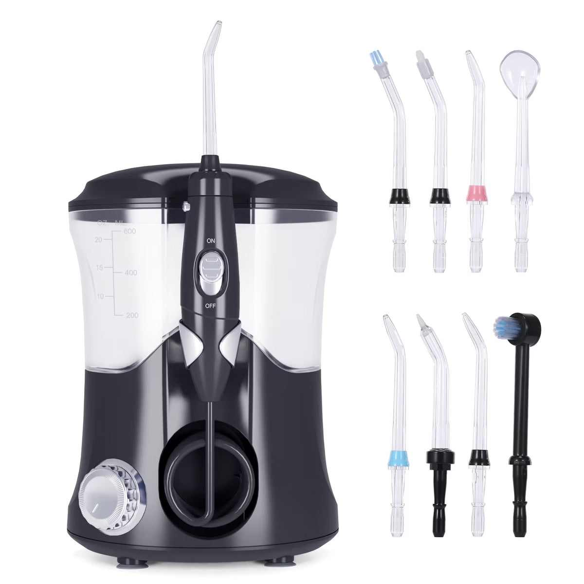 Water Flosser Oral Irrigator with 10 Pressures & 8 Tips, 600ml E776