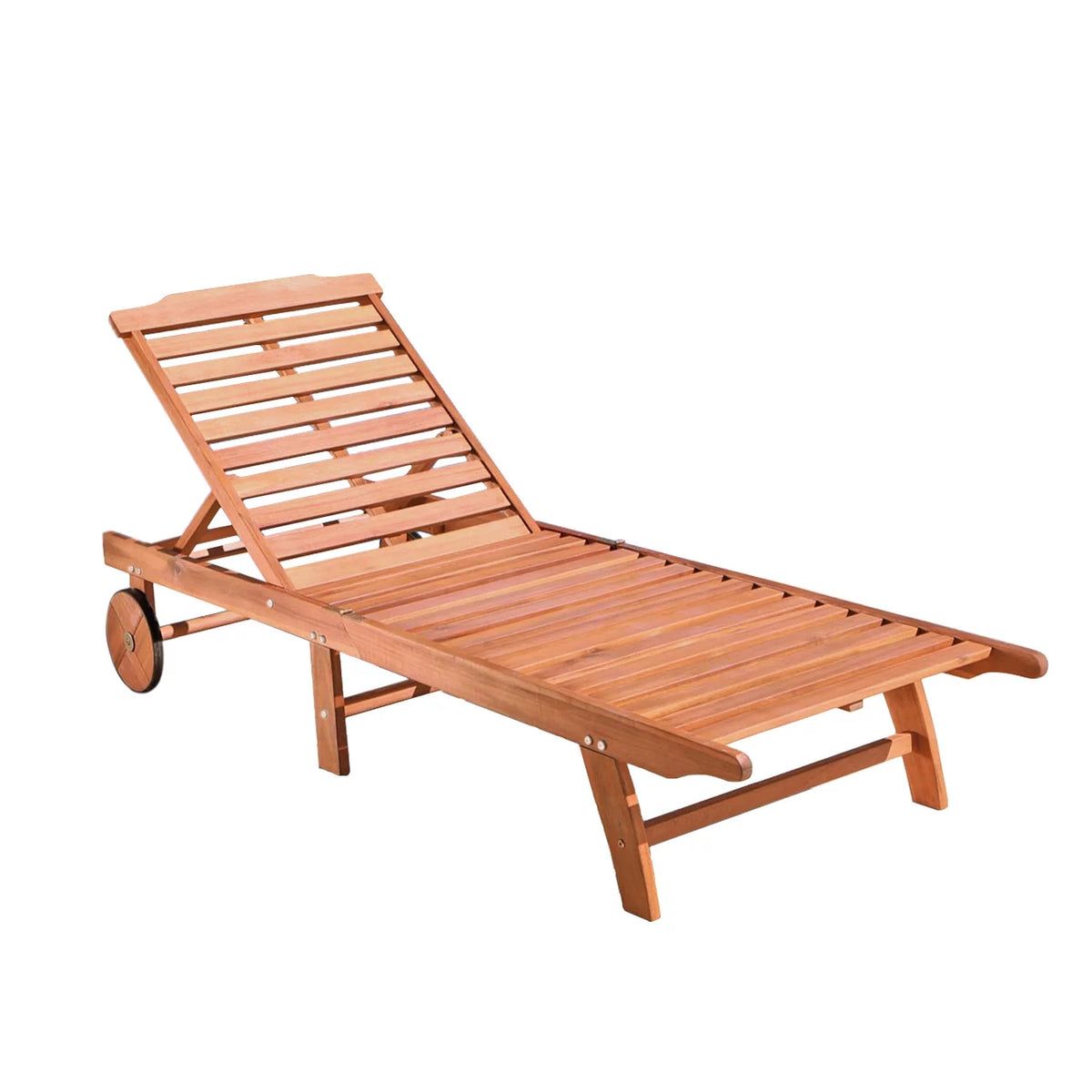 Brown Wood Folding Chaise Lounge B918136