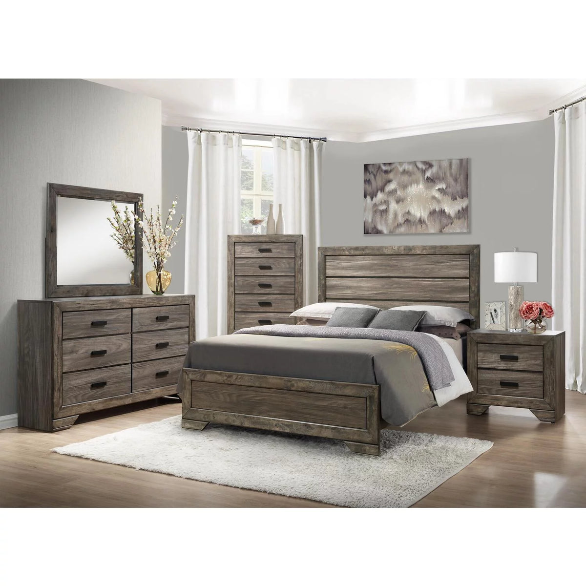 2 Drawer Nightstand in Gray Oak Z983836