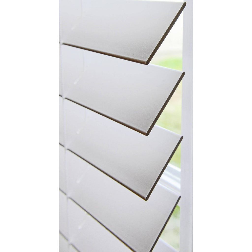 White Faux Wood Cordless Blinds N4734