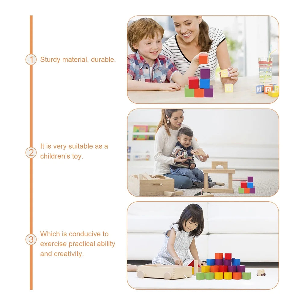 60pcs Colorful Wooden Building Blocks Stacking Game Y9523