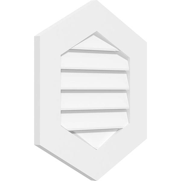 Vertical Peaked Surface Mount PVC Gable Vent T18761