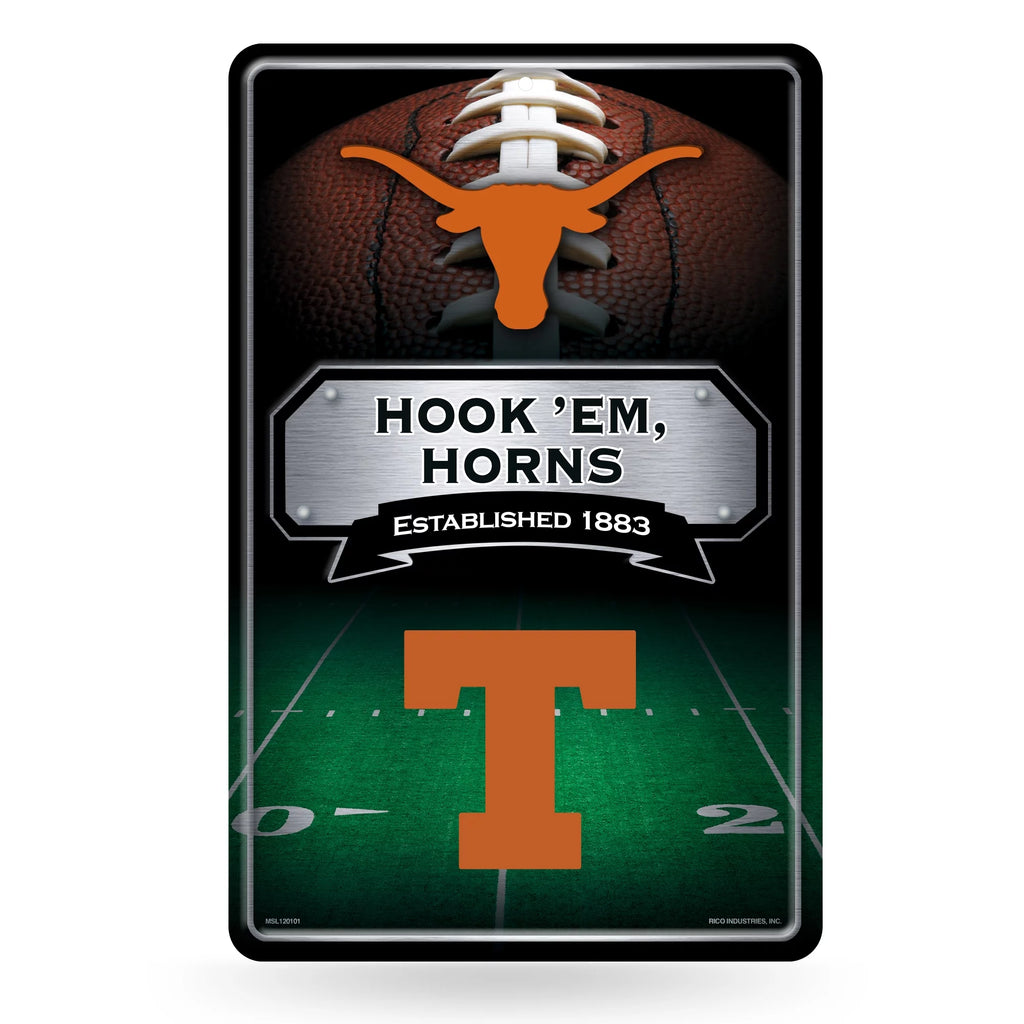 Texas Longhorns Large Metal Sign 11" x 17" M77123