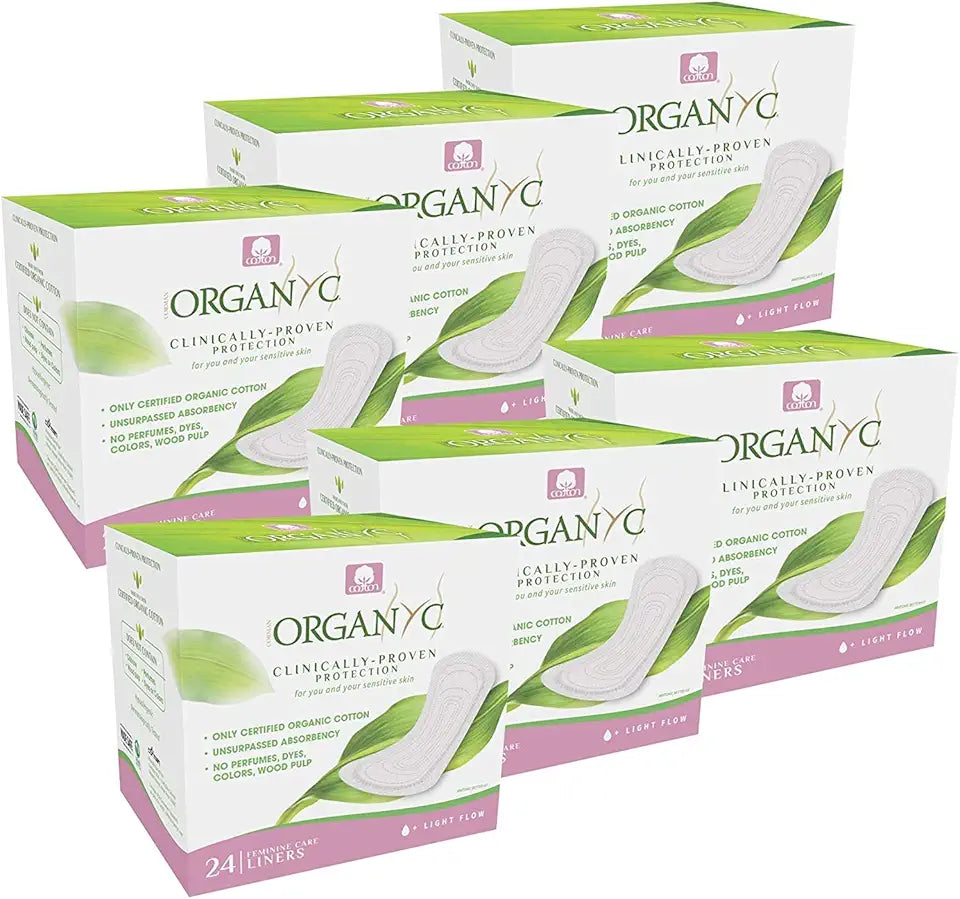 100% Organic Cotton Folded Panty Liner, 144 Count P860387