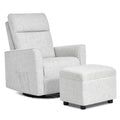 Fog Grey Swivel Glider with Ottoman L407