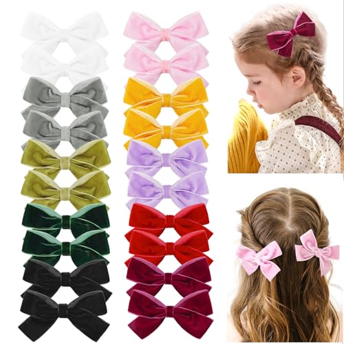 Velvet Hair Clips and Barrettes 20pcs P631