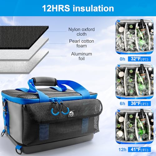 Waterproof Hard Bottom SUP Cooler Deck Bag with Mesh Front Pocket O711805