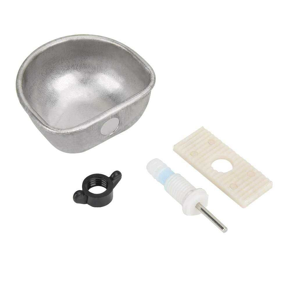 10Pcs Stainless Steel Rabbit Water Dispenser with Bowl E237