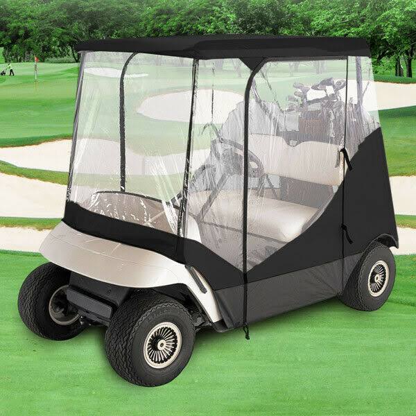 2 Seater Golf Cart Cover Enclosure with Clear Window U5323