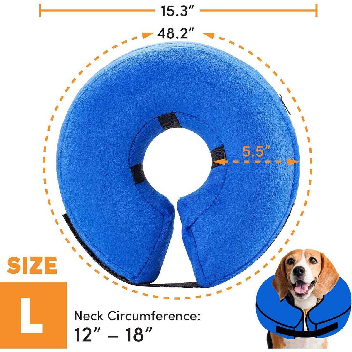 Inflatable Soft Pet Recovery Collar S283929