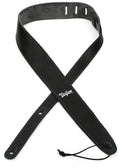Leather Suede Back 2.5" Strap Black A613507