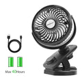 Portable Mini Fan Clip on Desk Fan USB Rechargeable D2211