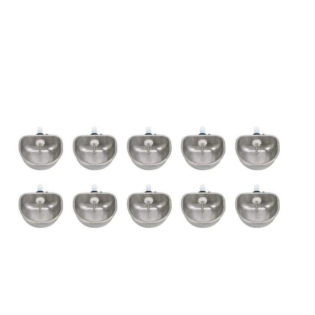 10Pcs Stainless Steel Rabbit Water Dispenser with Bowl E237