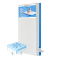 Baby Crib Mattress with Removable Outer Cover, White & Blue D829