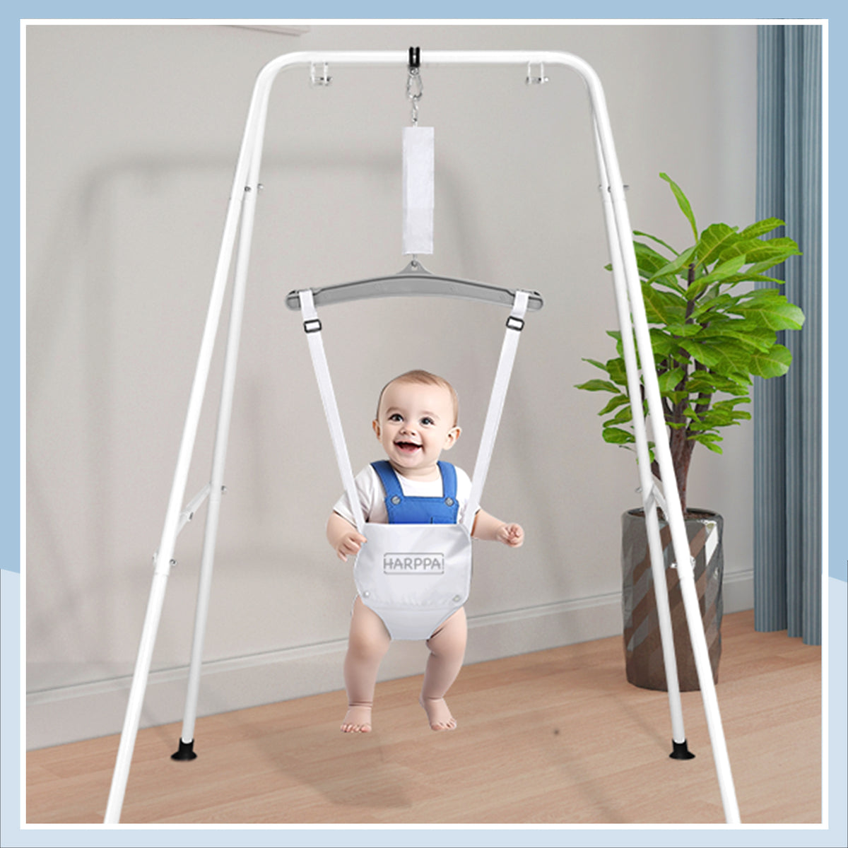 White Foldable Toddler Swing Set F1126