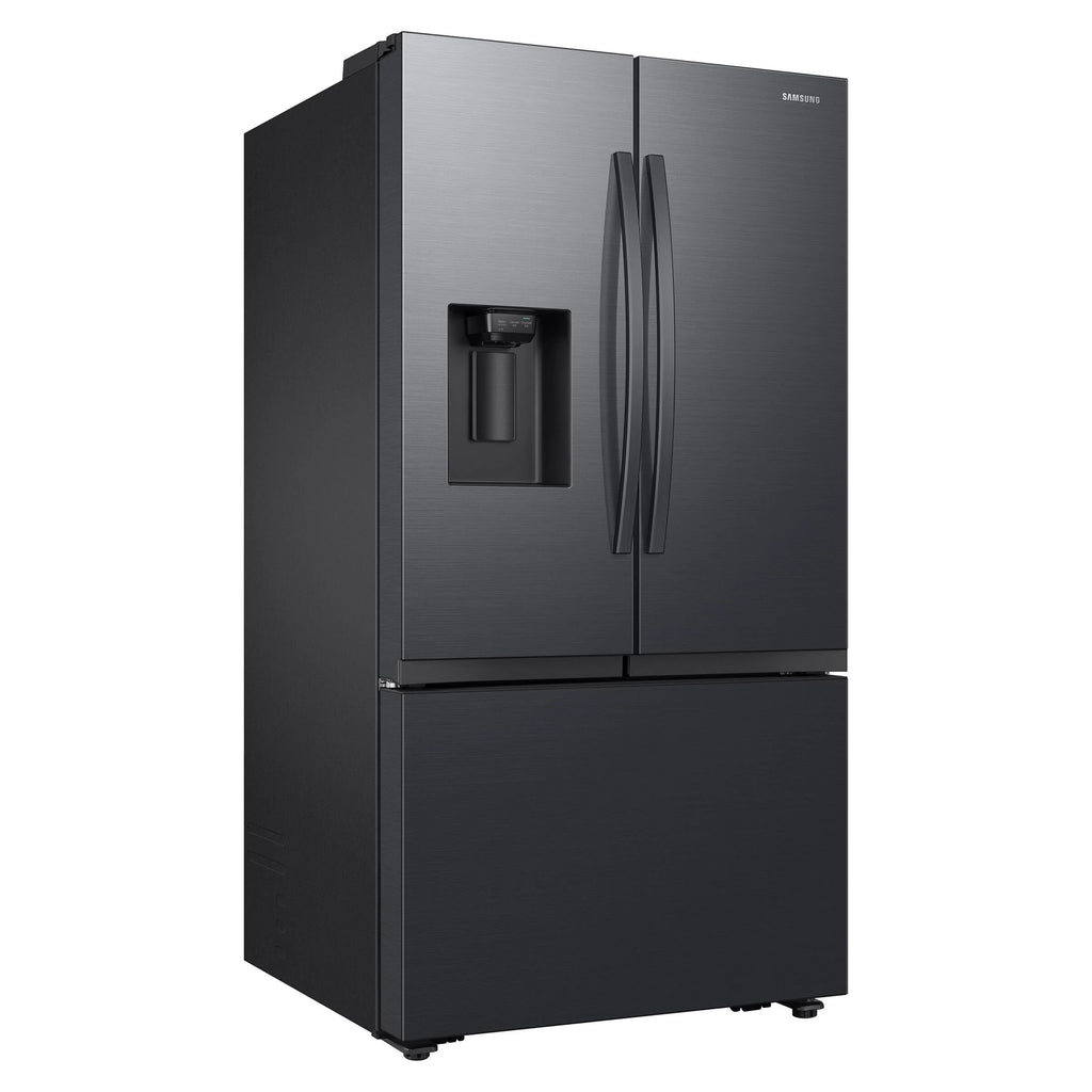 36 In. 30.5 Cu. Ft. Matte Black Steel 3 Door French Door Refrigerator W248