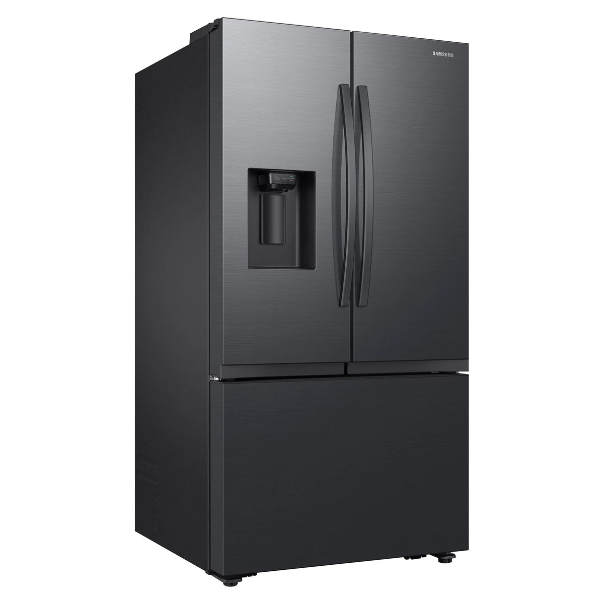 36 In. 30.5 Cu. Ft. Matte Black Steel 3 Door French Door Refrigerator W248