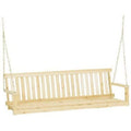 Swing Seat with Chains in Unfinished Cypress Z167
