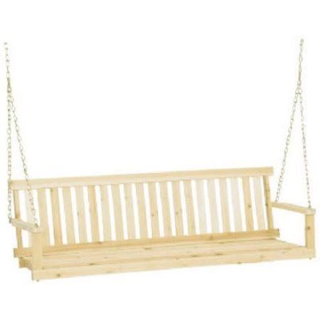 Swing Seat with Chains in Unfinished Cypress Z167