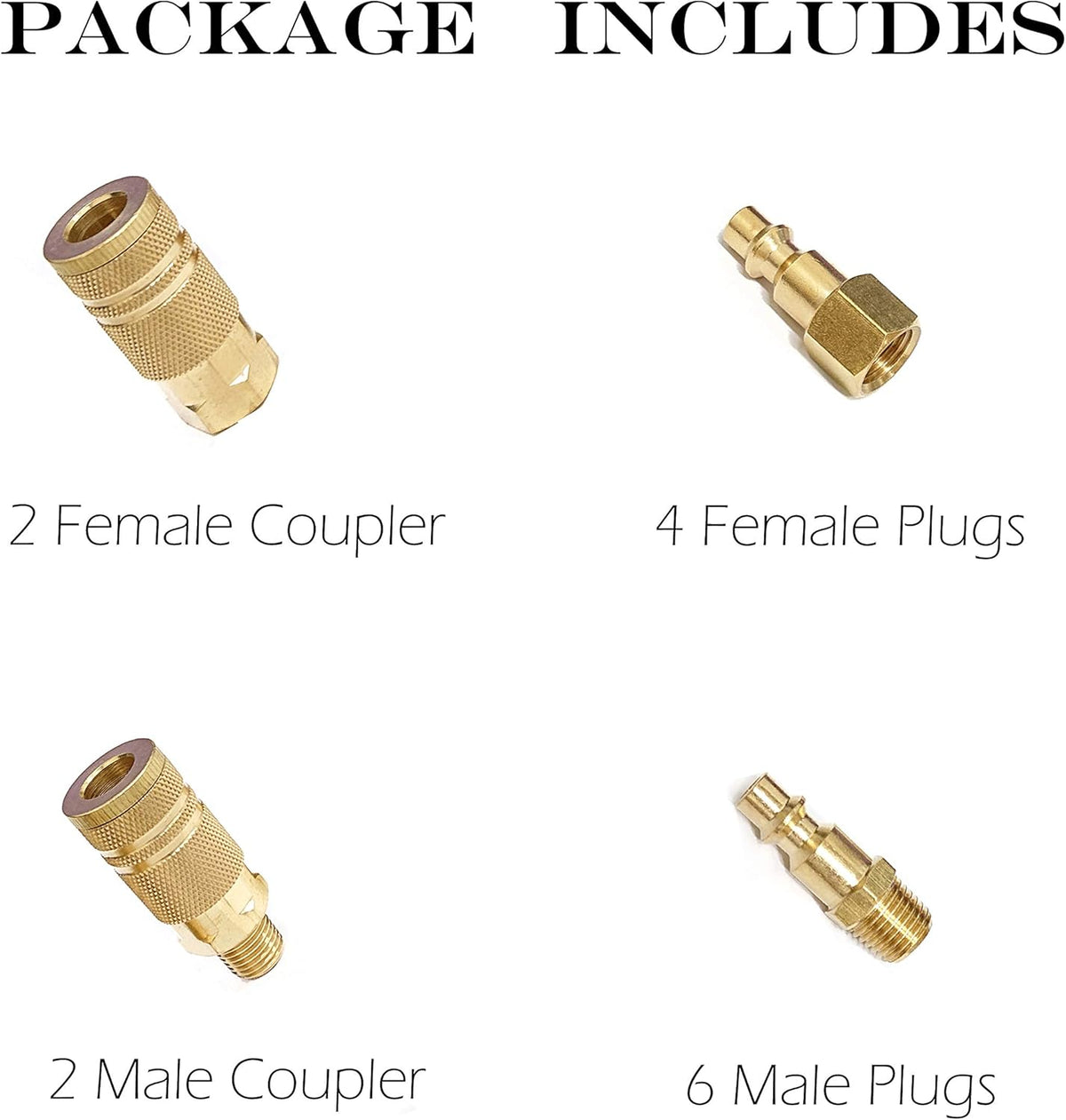 28 Piece Solid Brass Quick Connect Air Hose Fittings Set U1191