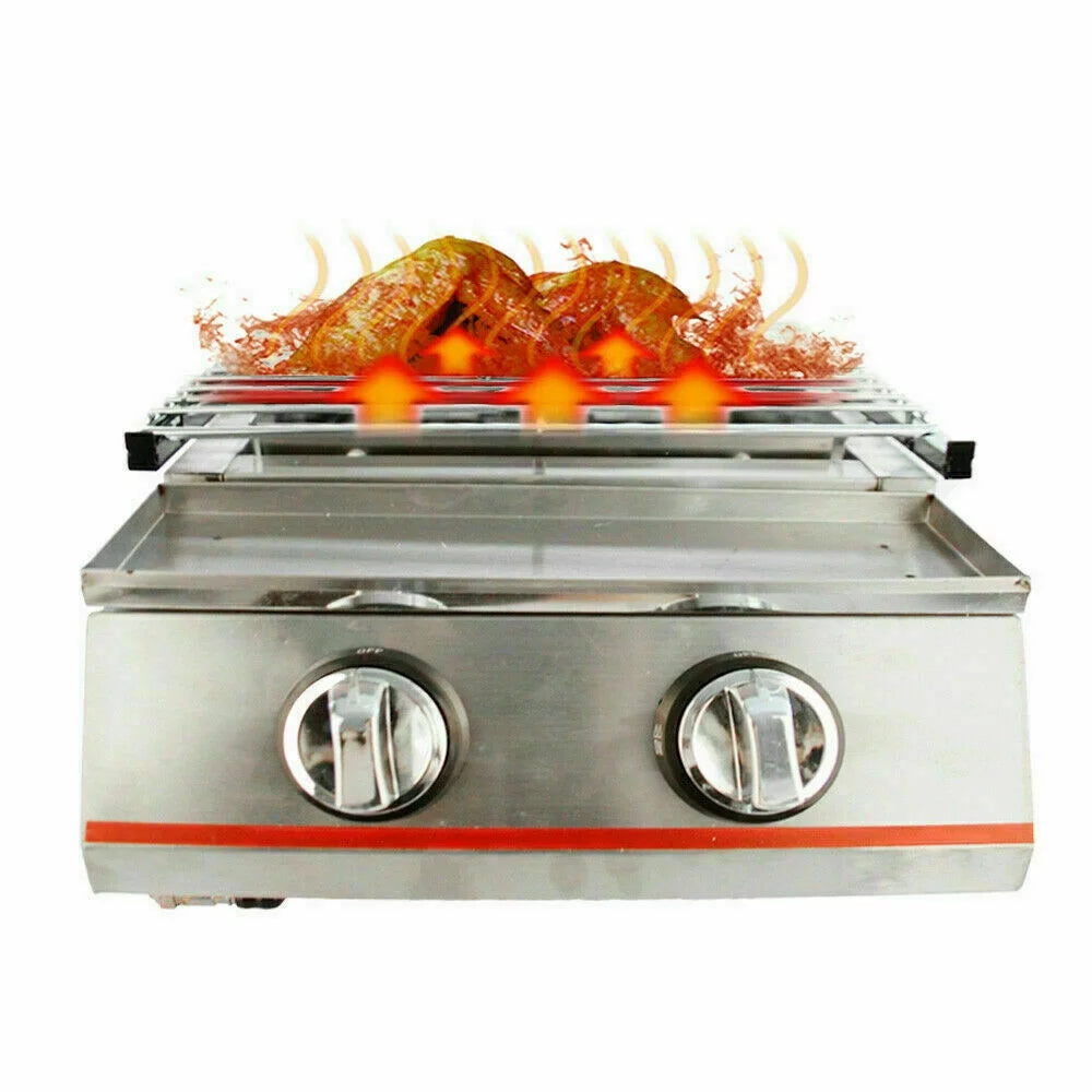 2 Burner Stainless Steel Portable Gas Grill K139