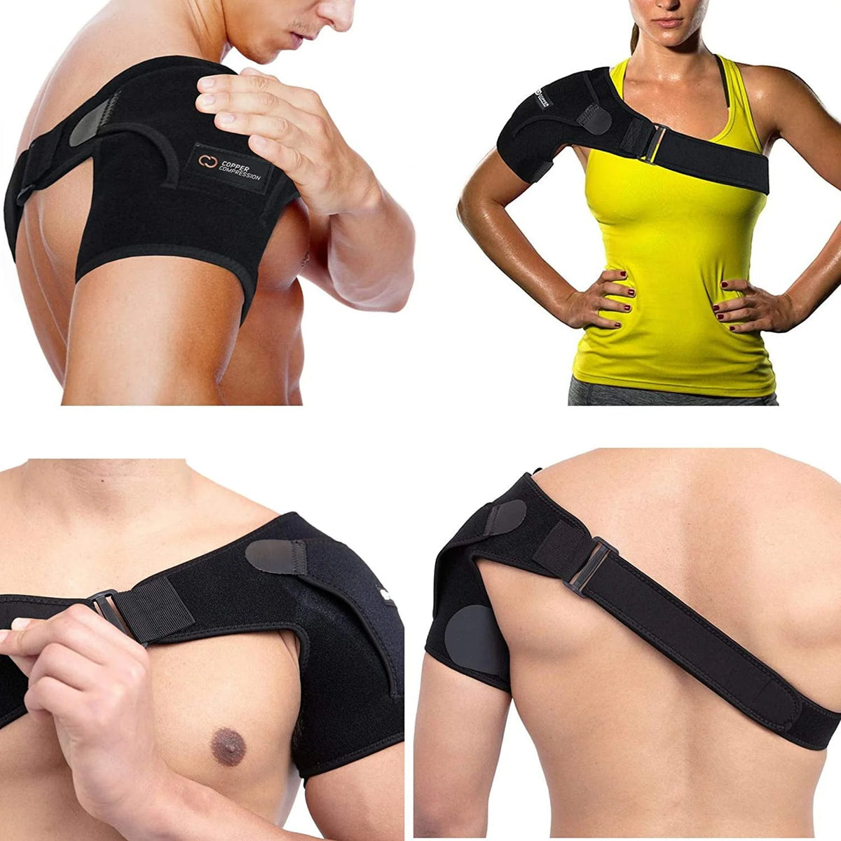 Copper Compression Shoulder Brace, One Size Fits Most O98000