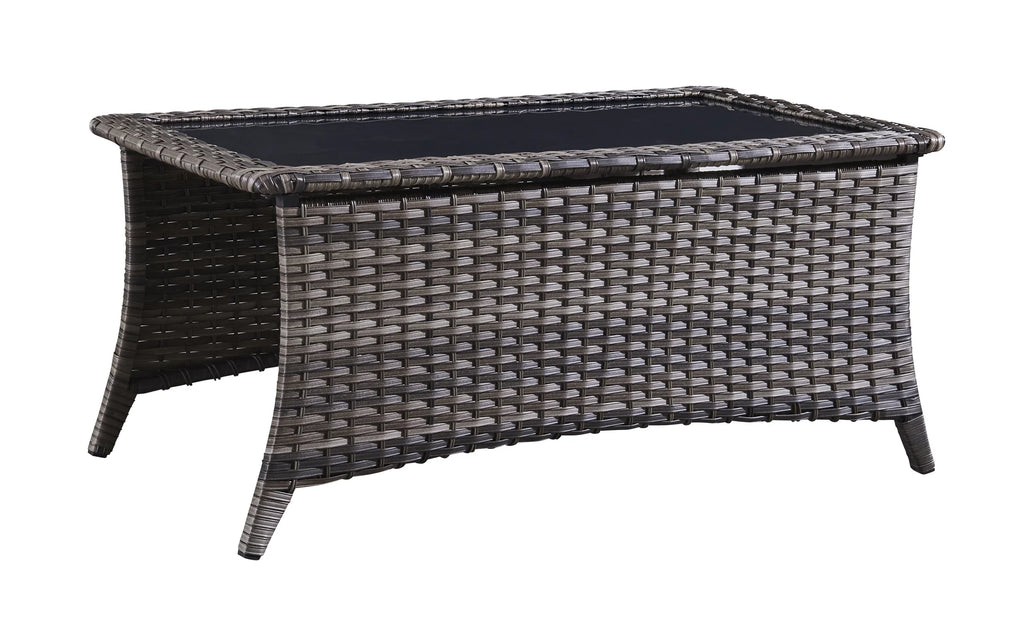 Blue 7 Pcs Outdoor Rattan Patio Furniture Set with Cushion J34636