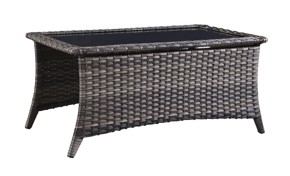 Blue 7 Pcs Outdoor Rattan Patio Furniture Set with Cushion J34636