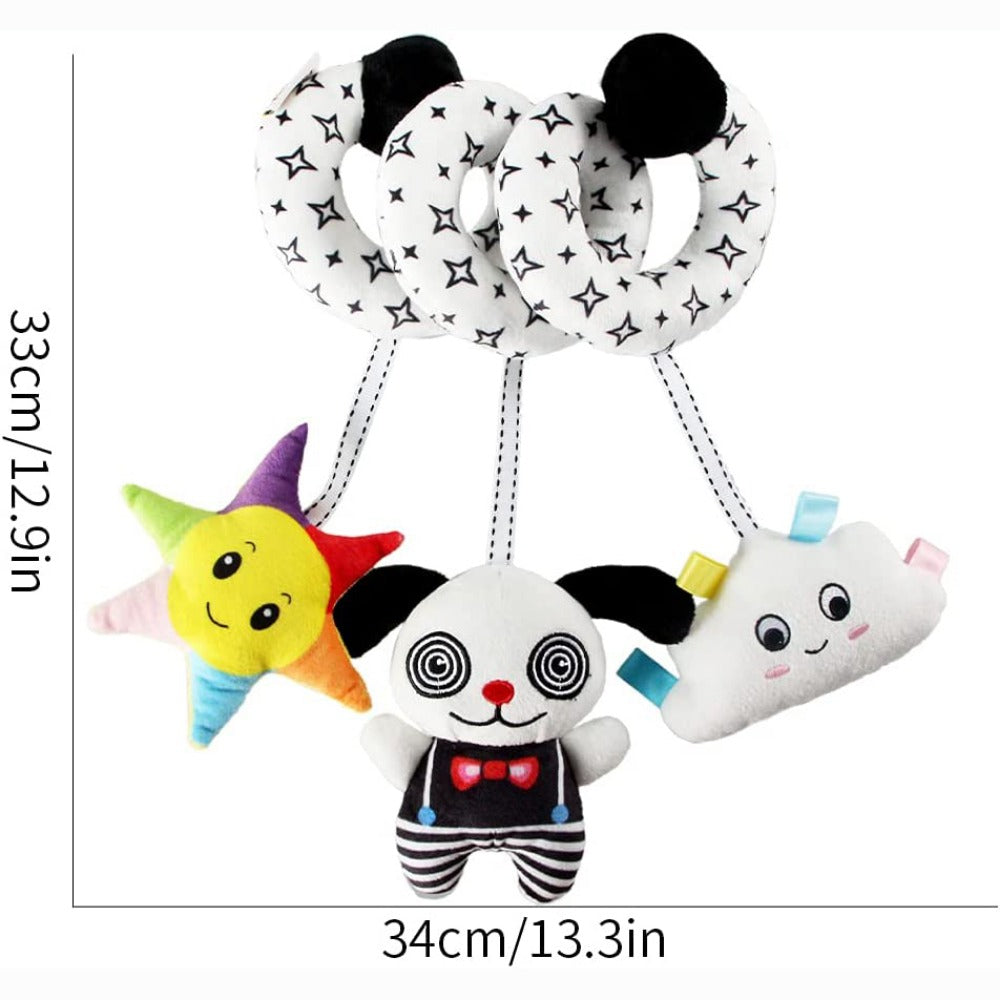 Spiral Plush Crib Toy with BB Device, Rattle & Sound Box R87531