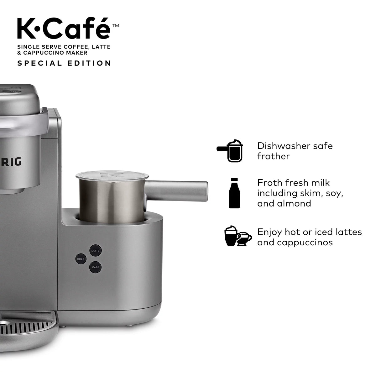 Single Serve K-Cup Pod Coffee, Latte and Cappuccino Maker I842