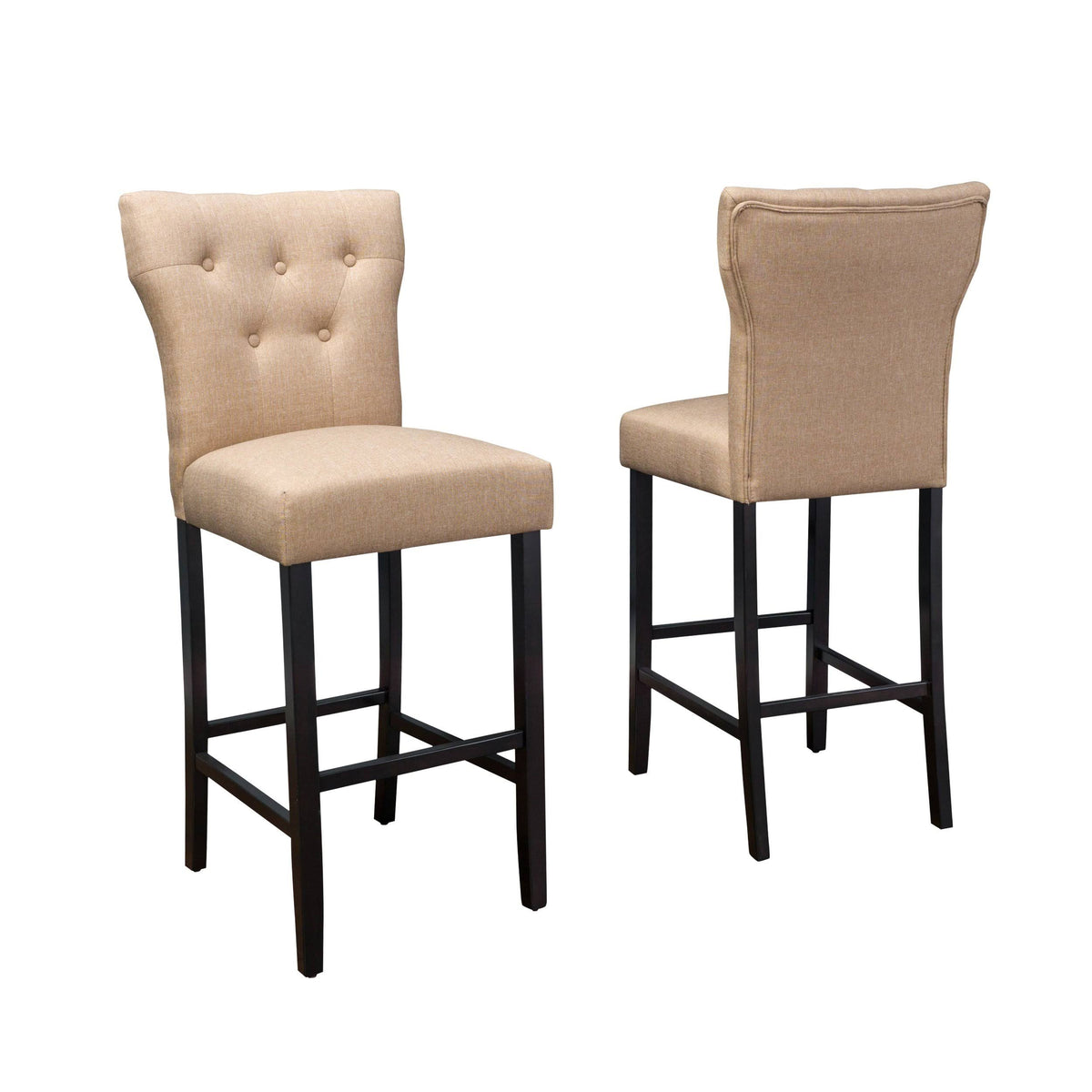 Brown Mocha Fabric Barstool (Set of 2) L746