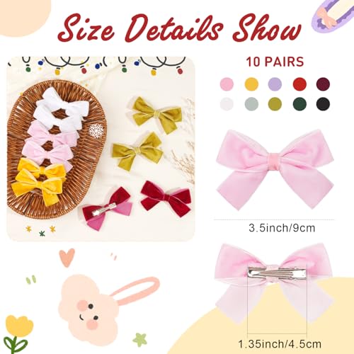 Velvet Hair Clips and Barrettes 20pcs P631