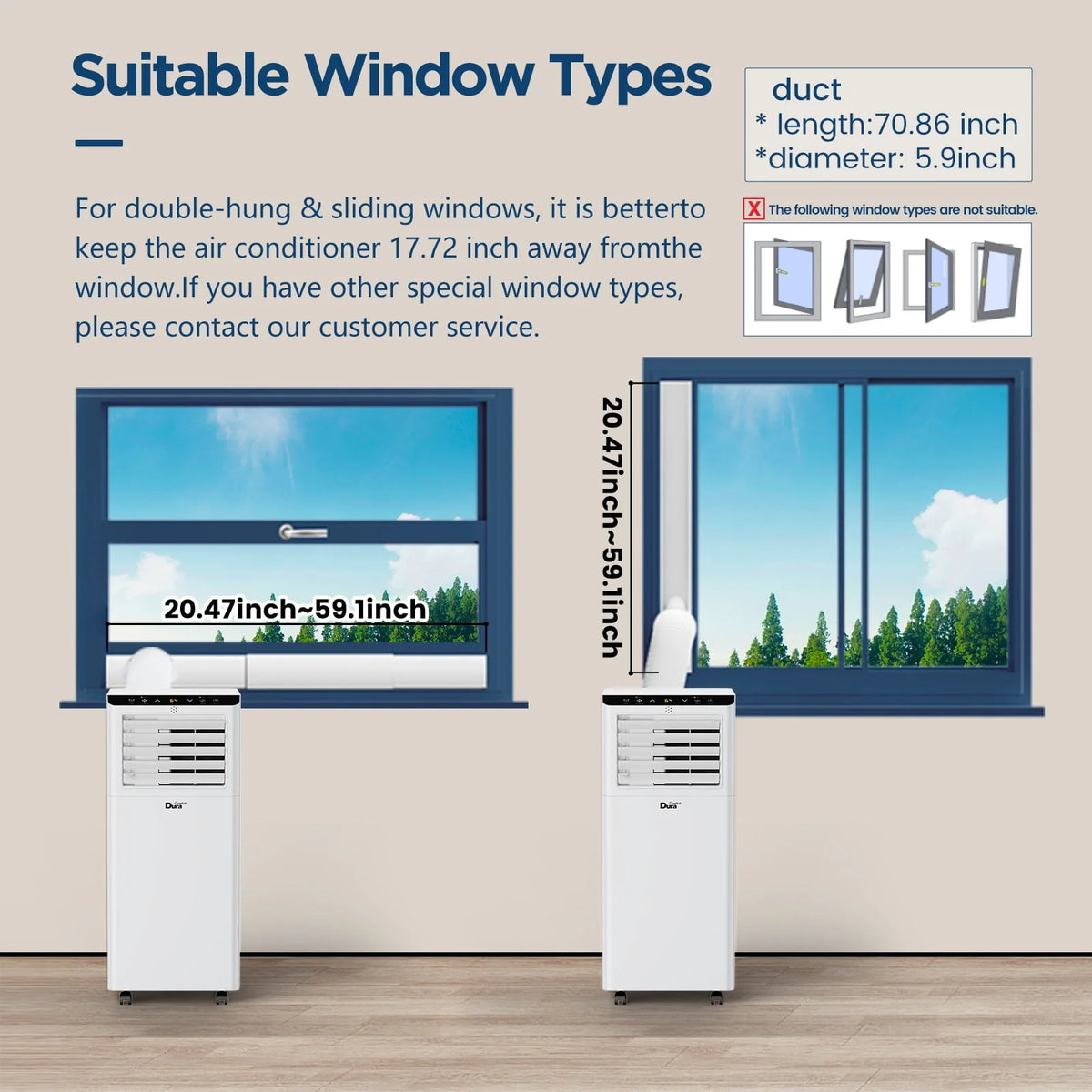 8000BTU Portable Air Conditioner 3-in-1 I6998