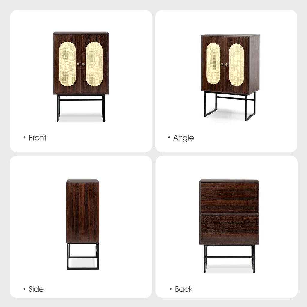 36" Rattan Woven 2 Door Sideboard W73463
