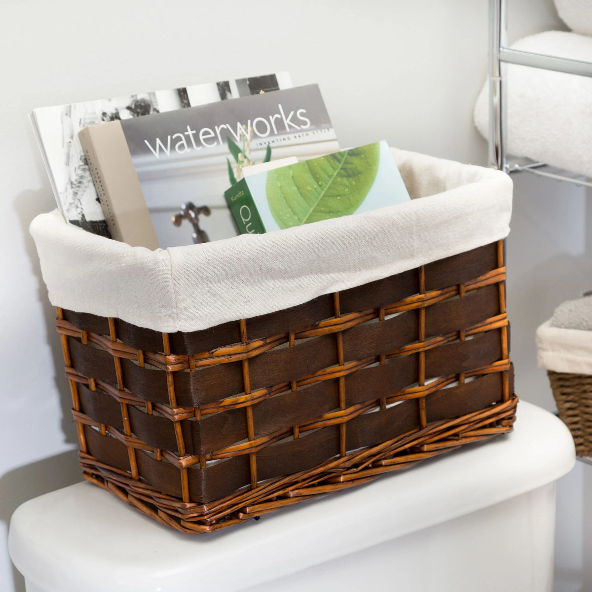 Wicker Laundry Hamper and Bath Storage Basket Set of 7 E670794
