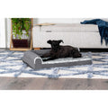 Two-Tone Faux Fur Suede Chaise Lounge Dog Bed U978178
