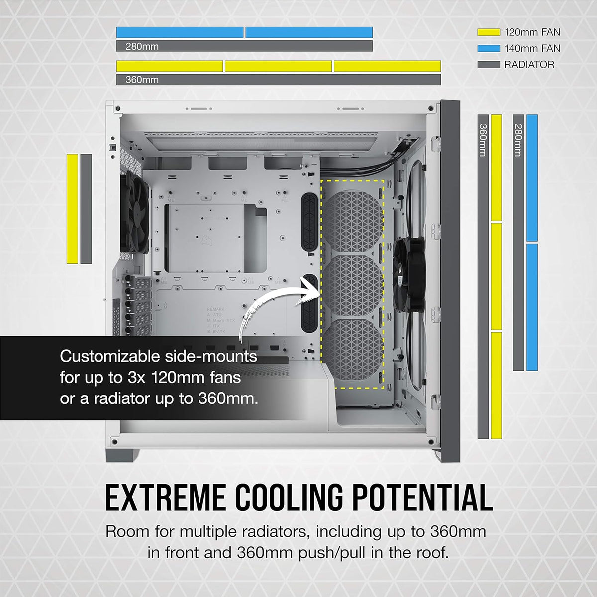 White Tempered Glass Mid-Tower ATX PC Case L613