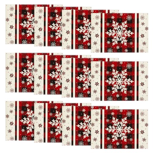 Buffalo Plaid Snowflakes Winter Placemats Set of 4 J18406