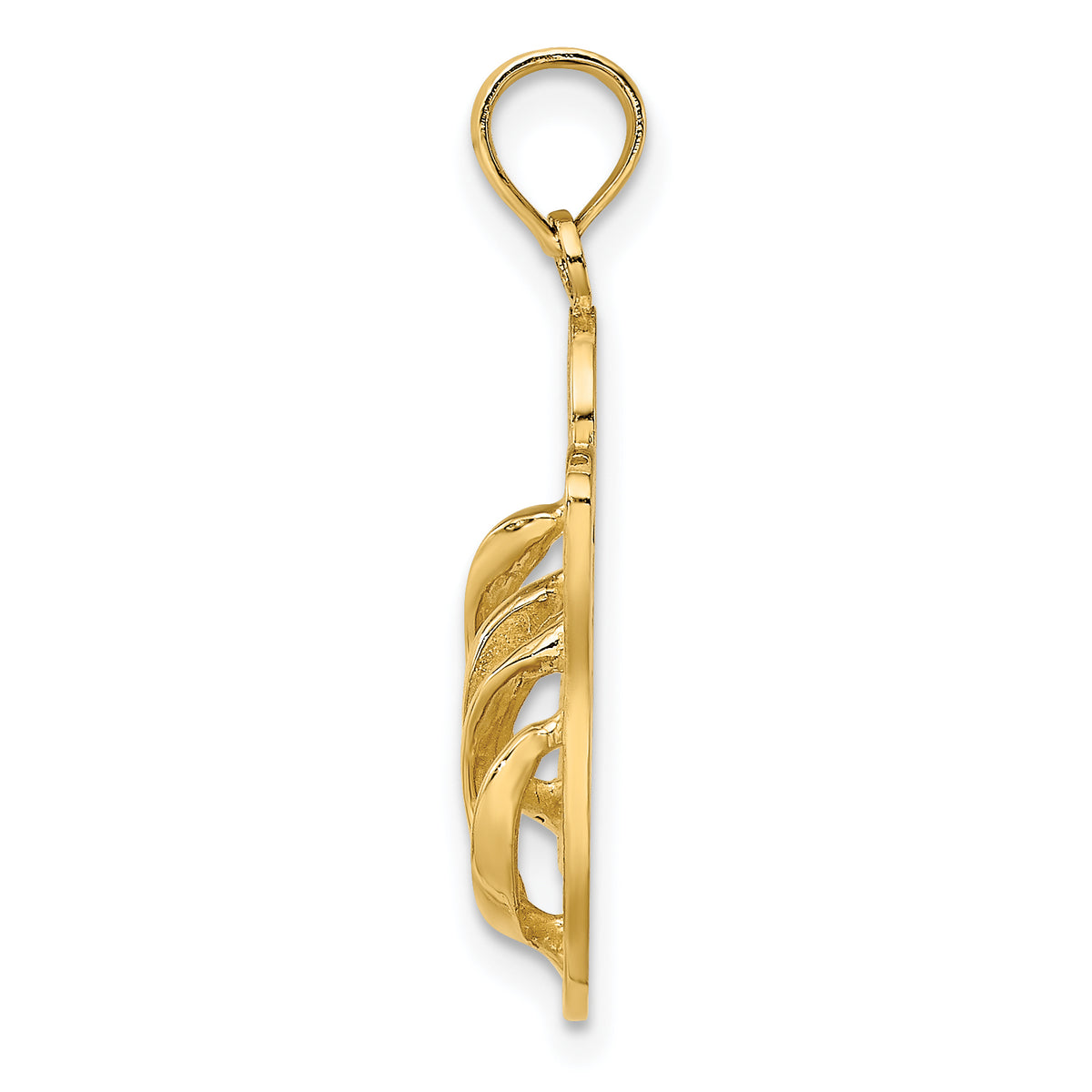 14k Yellow Gold Flip Flop Sandals Pendant 7x13mm X18169