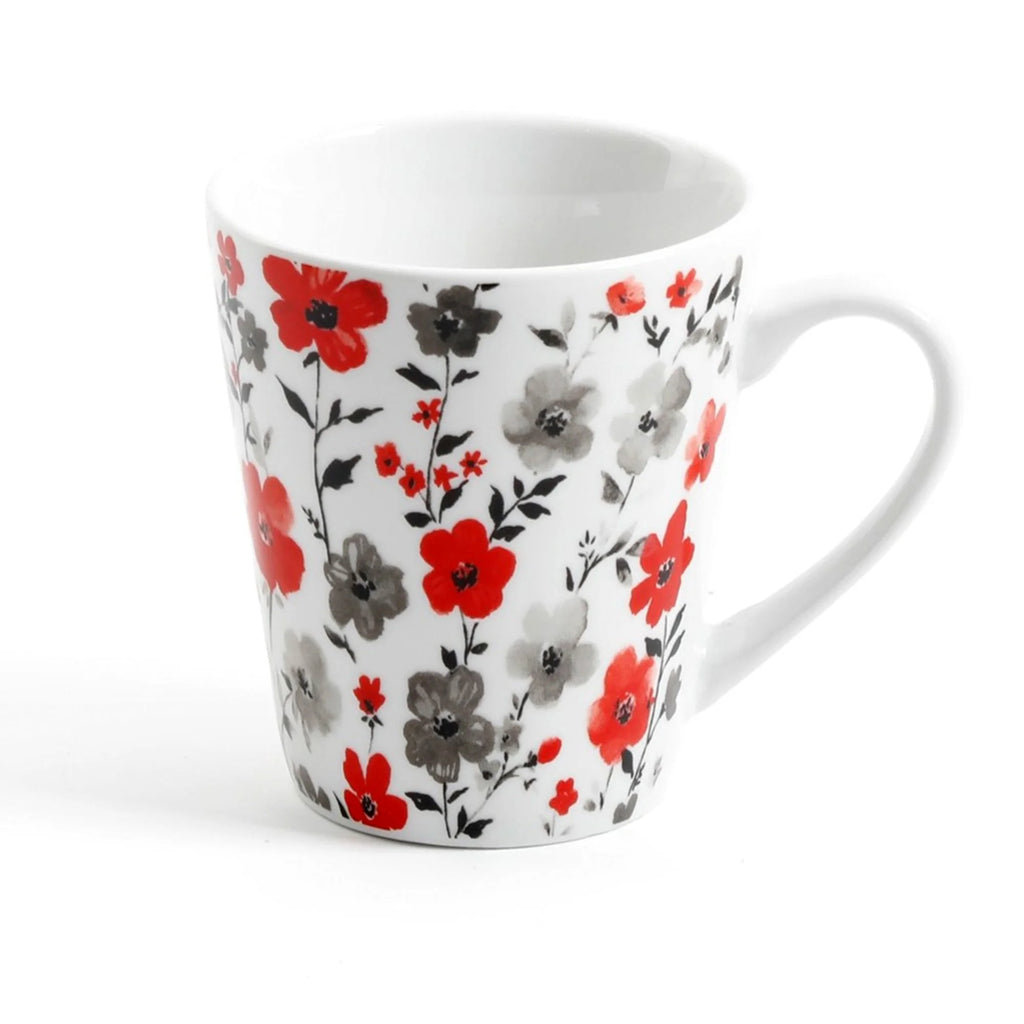 16 Piece White Floral Ceramic Dinnerware Set S319