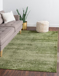 Green 9' x 12' Solid Rug H895