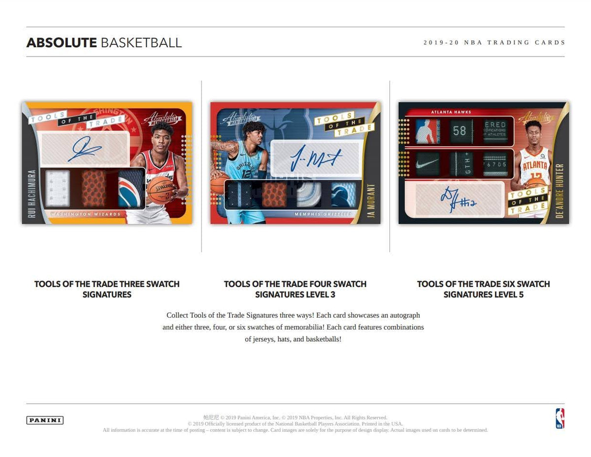 2019-20 Panini Absolute Memorabilia Basketball Hobby Box M221162