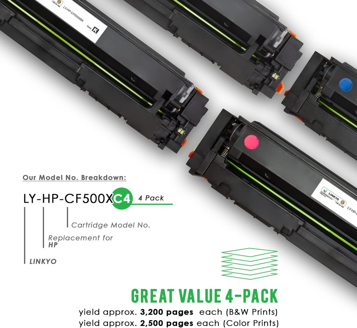 Compatible Toner Cartridge 4-Pack F3848