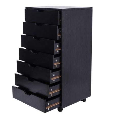 7-Drawer Wood Mobile Filing Cabinet S560