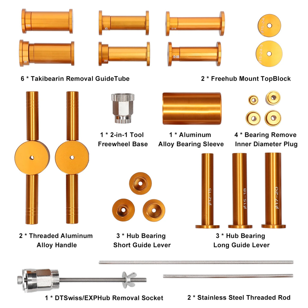 Bike Hub Bearing Tool Kit with Ratchet Repairing Tools A666