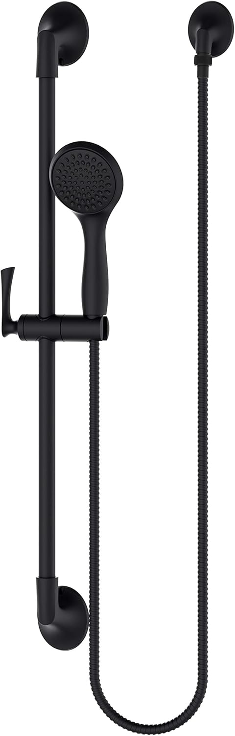Matte Black Handshower with Slidebar R9913